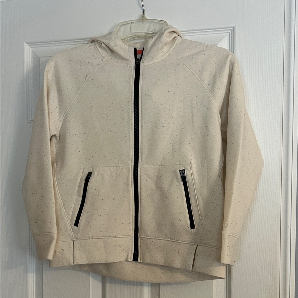 DSG Cream Hooded Jacket with Black Zipper